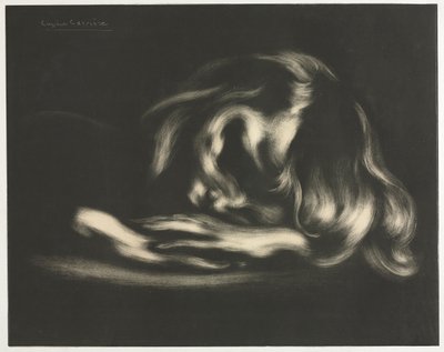 Sleep Jean-René Carrière, fra albummet med originale frimærker fra Vollard Gallery, 1897. af Auguste Clot