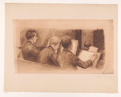 Lektion i tegneskole af Auguste Danse (signed by artist)