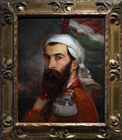 Giuseppe Garibaldi efter kampen i Morazzone den 5. august 1848 af Auguste Estienne