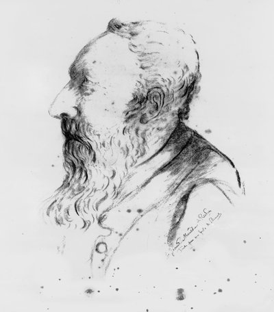 Portræt af billedhuggeren Auguste Rodin af Auguste Eugene Beuret