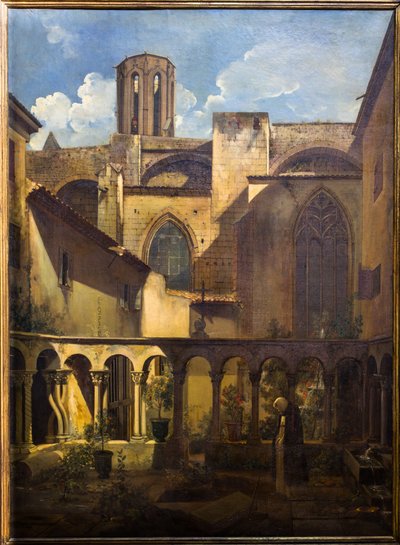 Interiørbillede af klosteret Saint-Sauveur i Aix-en-Provence af Auguste Forbin