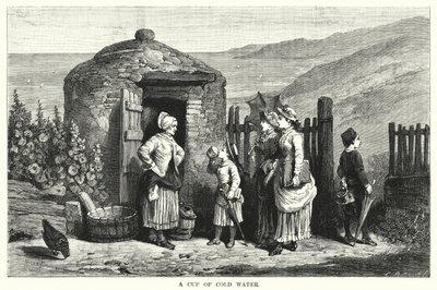 En kop koldt vand (gravering) af Auguste Francois (after) Laby