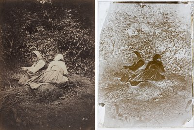 To Bondepiger siddende af Auguste Giraudon