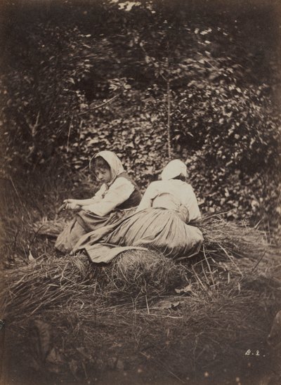 To Bondepiger siddende af Auguste Giraudon