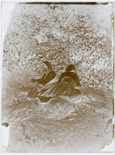 To bondepiger siddende af Auguste Giraudon