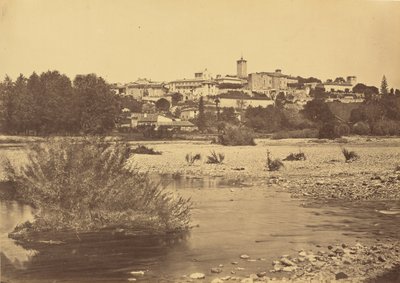 Landsbyen Chazay, udsigt fra jernbanelinjen af Auguste Hippolyte Collard