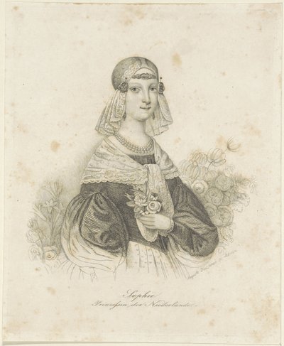 Portræt af Sophie, Prinsesse af Holland af Auguste Hüssener