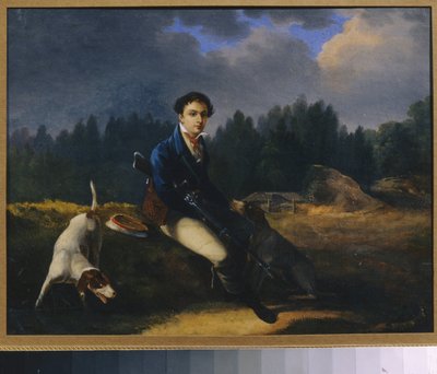 Portræt af Nikita Vsevolzhsky (1799-1862), grundlæggeren af ​​Green Lamp Society. (Russisk litterært samfund). Maleri af Auguste Joseph Desrnod (1788-1840), olie på lærred af Auguste Joseph Desarnod
