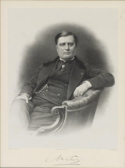 Portræt af Alexandre Florian Joseph, grev Colonna-Walewski 1810-1868 af Auguste Lemoine