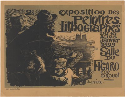 Plakat til den anden udstilling af Peintres Lithographes 2. udstilling des peintres lithographes (titel på objekt) af Auguste Lepere