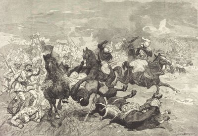 I Sudan: Slaget ved El-Teb, 18831890. af Auguste Lepere