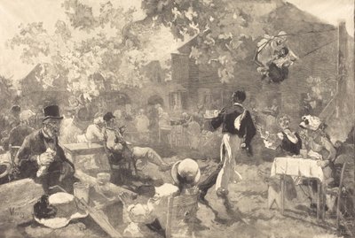 Ved lynghanen, 1888. af Auguste Lepere