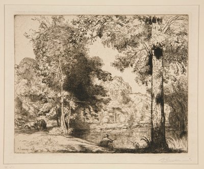 Banks of the Life (Vend?e) af Auguste Lepere
