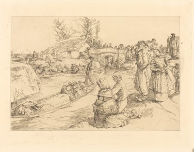 Begravelse i Vendeen Marsh af Auguste Lepere