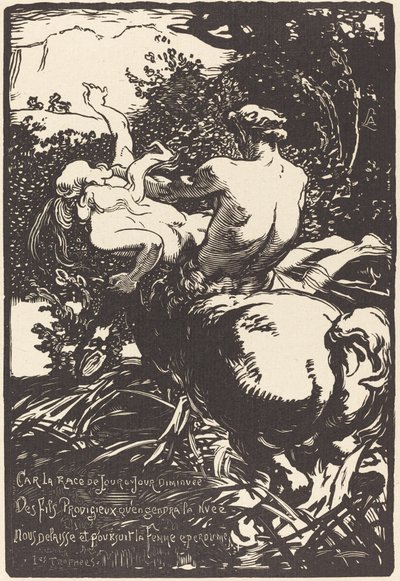 Kentaur Kentauren, 1896. af Auguste Lepere