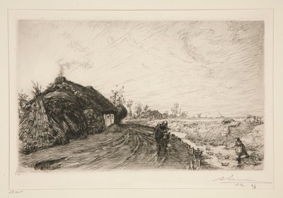 Sti langs marsken i Vendée [Saint-Jean-de-Monts] af Auguste Lepere