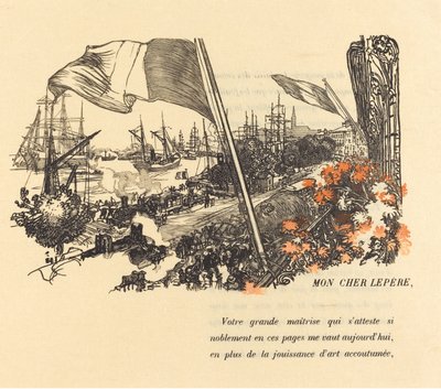 Dedikationsside, udgivet 1900. af Auguste Lepere