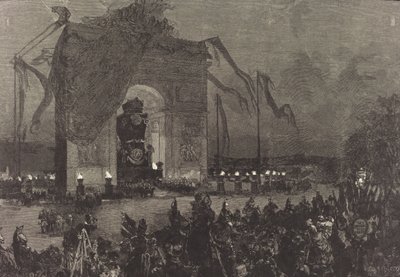 Victor Hugos begravelse. Vågen, 1885. af Auguste Lepere