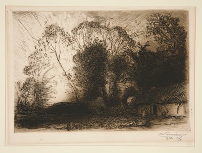 Sommerhuset? Rousseau (Vend?e) (Hytte ved Rousseau [Vendee]) af Auguste Lepere