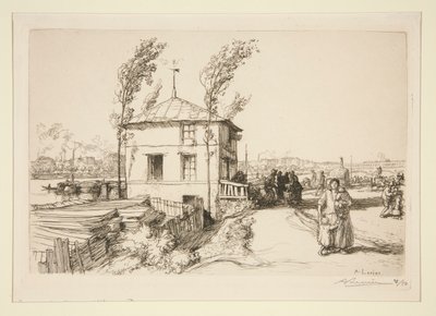 Guinguetten, vejen til Billancourt af Auguste Lepere