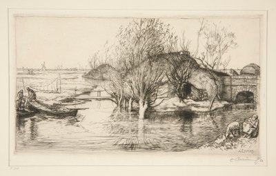 La masure inond?e (Vend?e) (The Flooded Hovel [Vendee]) af Auguste Lepere