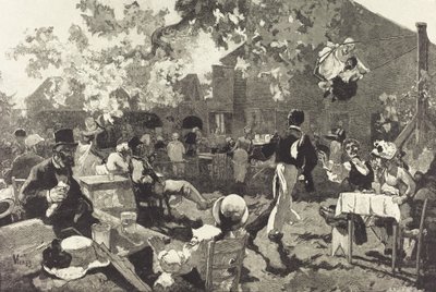 Cabaret du Coq de Bruyère i Bois de Meudon, 1888. af Auguste Lepere