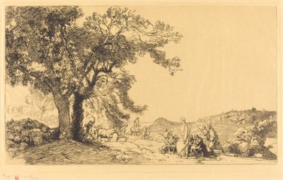 Kristus i palmernes morgen af Auguste Lepere