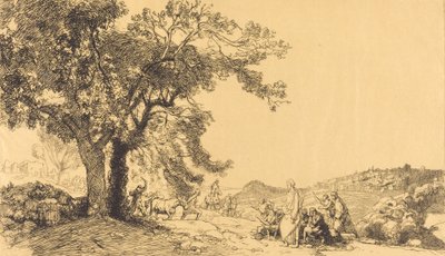 Kristus om morgenen af ​​Rameaux, 1918. af Auguste Lepere