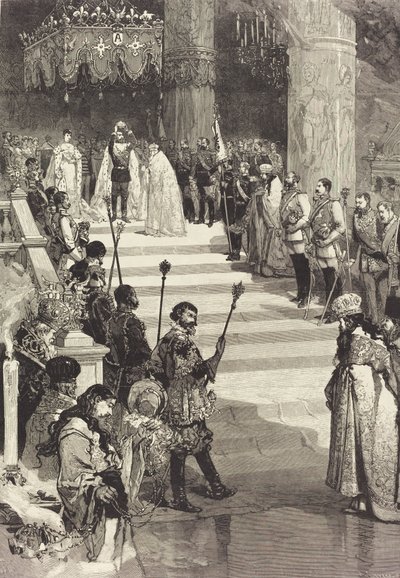 Kroningen af ​​kejser Alexander III af Rusland 27. maj 1883. af Auguste Lepere