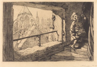 Tagene i Saint-Severin af Auguste Lepere