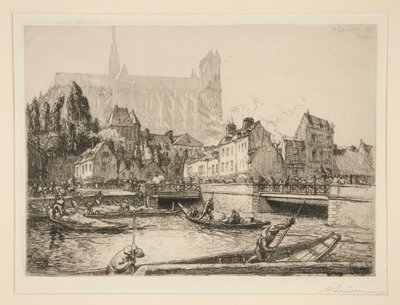 Marked? grøntsager? Amiens (grøntsagsmarked i Amiens) af Auguste Lepere