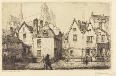 Gamle huse ved Amiens af Auguste Lepere