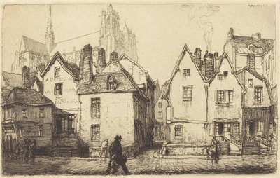 Gamle huse i Amiens Gamle huse i Amiens, 1907. af Auguste Lepere