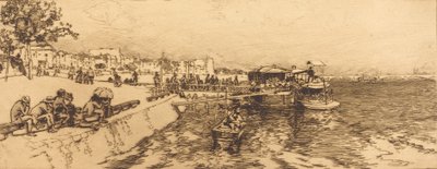 Pier of Bercy Embarcadere, quai de Bercy, 1891. af Auguste Lepere