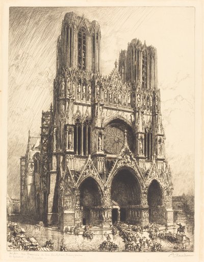 Reims Cathedral (Cathedral de Reims) af Auguste Lepere