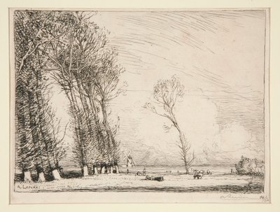 Gardin af poppel (Vendee) af Auguste Lepere