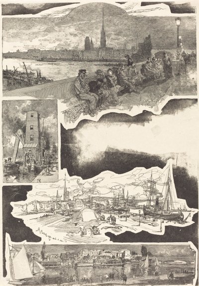 Rouen, 1888. af Auguste Lepere