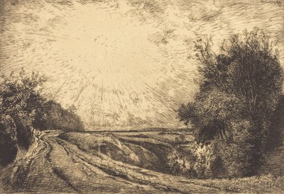 Rute fra La Houssoye, Crevecoeur-le-Grand Rute fra La Houssoye, Crevecoeur, 1913. af Auguste Lepere