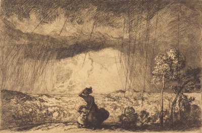 Storm on the Dune, Vendee Storm on the Dune, Vendee. af Auguste Lepere
