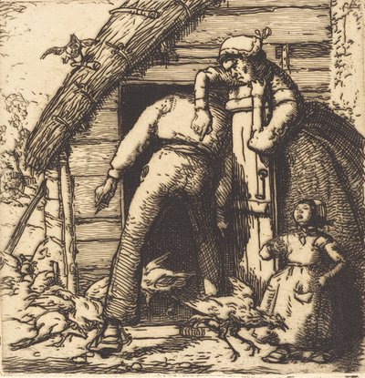 The Poulterer, Vendee Fjerkræet, Vendée, 1908. af Auguste Lepere