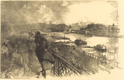 Seinen nær Austerlitz-broen af Auguste Lepere