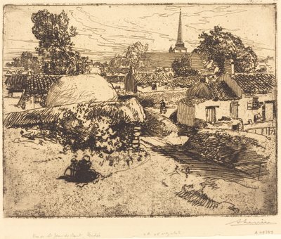 Udsigt over St.-Jean-de-Mont, Vendee af Auguste Lepere