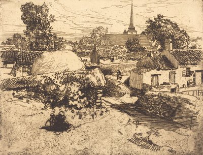 Udsigt over St.-Jean-de-Mont, Vendee Udsigt over St.-Jean-de-Mont, Vendee, 1892. af Auguste Lepere