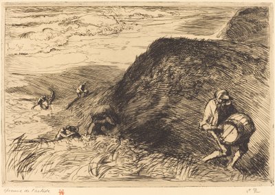 Wreckers, Saint-Jean-de-Monts (Vrakplyndrer, Saint-Jean-de-Monts) af Auguste Lepere