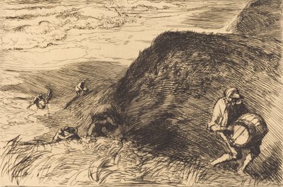Wreckers, Saint-Jean-de-Monts Skibsvragplyndringer, Saint-Jean-de-Monts, 1915. af Auguste Lepere