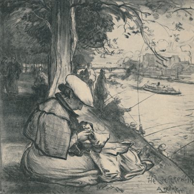 Svaneøen, c1898, 1919 af Auguste Louis Lepère