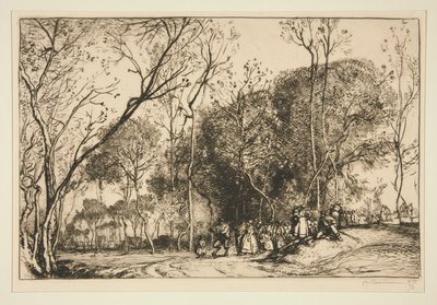 ?t? de la Saint-Martin, la noce qui passe (Sommer i Saint-Martin, de tidligere bryllupper) af Auguste Lepere