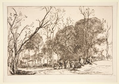 ?t? de la Saint-Martin, la noce qui passe (Saint-Martins sommer, de tidligere bryllupper) af Auguste Lepere
