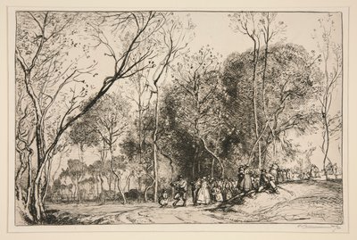 ?t? de la Saint-Martin, la noce qui passe (Vendee) (Sommer i Saint-Martin, de tidligere bryllupper [Vendee]) af Auguste Lepere