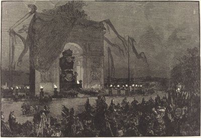 Victor Hugos begravelse. Vågen af Auguste Lepère after Henri Louis Scott